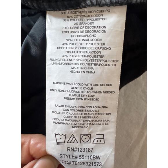 Wrangler Workwear Jacket Men’s XL (46-48) Black Hooded Lined Coat - Picture 6 of 6